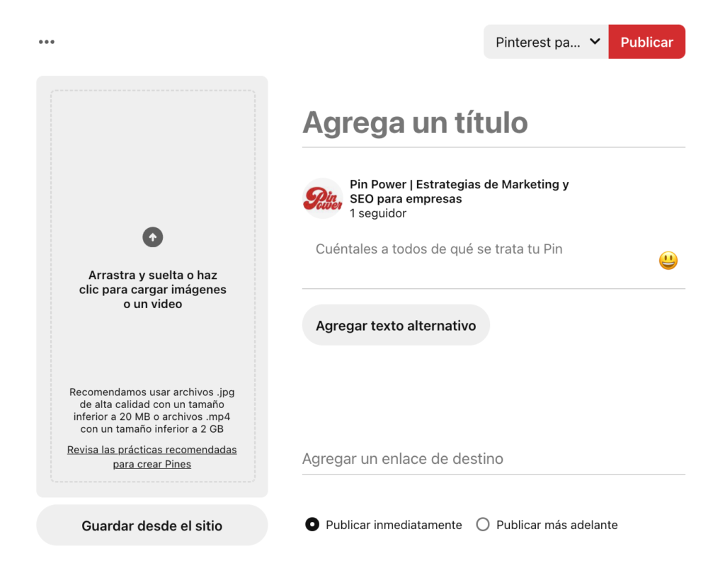 Factores SEO para optimizar un Pin en Pinterest